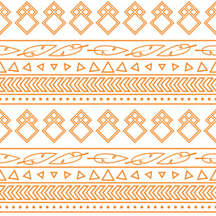 橙色几何图案装饰线条