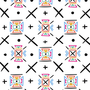 几何图案的多彩重复设计