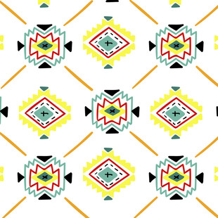 多彩几何图案无缝背景