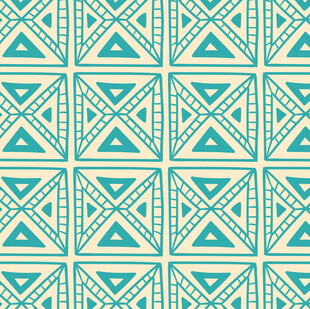 蓝绿几何图案无缝背景
