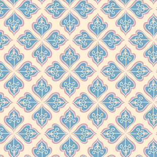 蓝白几何花纹图案背景