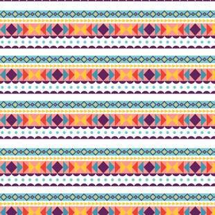 民族风彩色条纹图案
