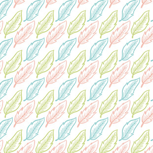 清新叶片图案背景纹理