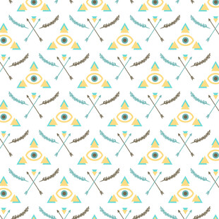 几何图案背景的箭与三角元素