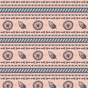 复古花卉条纹图案纹理