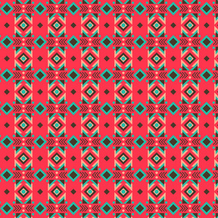 红色几何图案无缝花纹背景