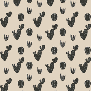 简约仙人掌图案背景