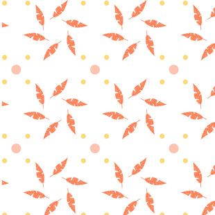 橙色羽毛图案背景设计