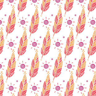 彩色羽毛图案背景设计