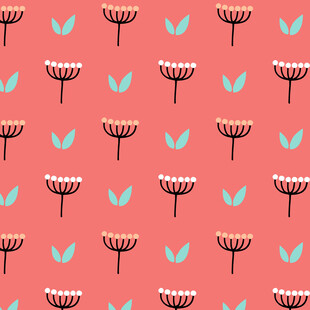 粉色花卉飞鸟图案背景