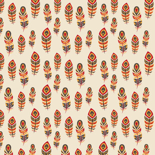 多彩羽毛图案背景纹理