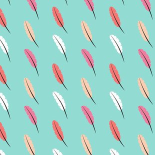 多彩羽毛图案背景