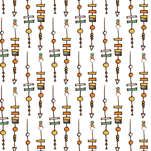 多彩串珠图案纹理