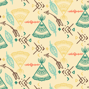 波西米亚风几何图案背景