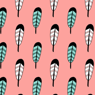 粉色背景羽毛图案纹理