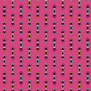 粉色背景多彩图案无缝纹理