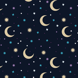 梦幻星空月亮图案背景