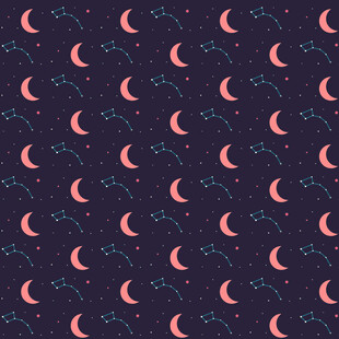 月亮星星图案的深色背景