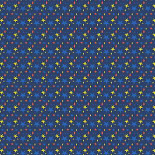 蓝色底点缀黄色图案布料