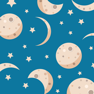 梦幻星月图案背景