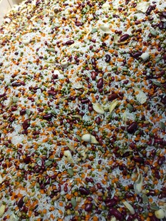 多彩八宝粥纹理特写