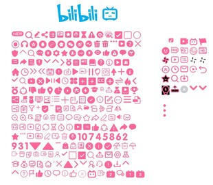 哔哩哔哩应用相关图标