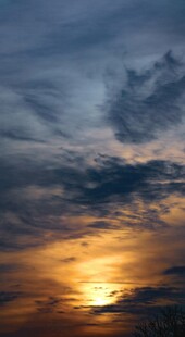 壮丽夕阳下的云海景观