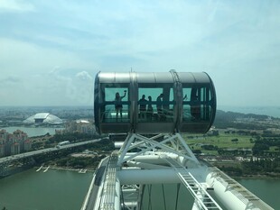 高空观光缆车俯瞰城市景观