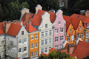 多彩欧式小镇建筑景观