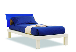 简约蓝色单人床展示