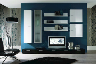 现代简约风蓝色系客厅一角