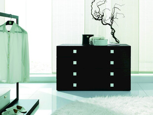 现代简约风格黑色储物柜