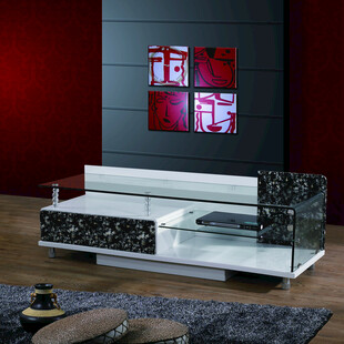 现代时尚黑白电视柜