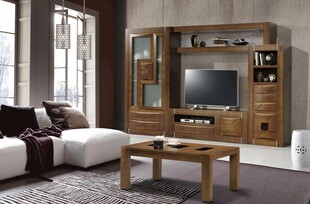 现代客厅实木组合家具
