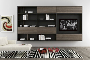 现代简约风格客厅置物架