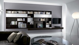 现代简约风格客厅书架