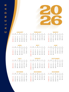 2026马年日历模板设计