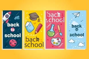 多彩返校季插画