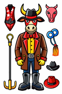 西部牛仔形象及相关配饰