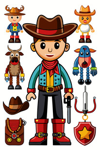 西部牛仔角色及装备集合