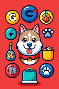 可爱狗狗与宠物相关图标