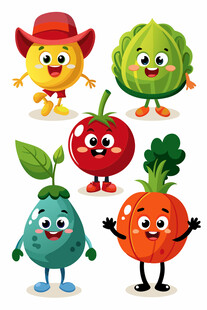 可爱拟人蔬菜水果大集合