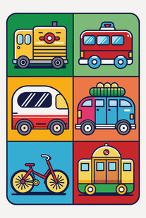 多彩交通工具拼图
