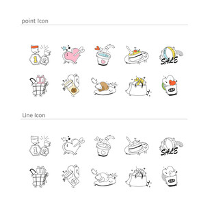 可爱卡通图标设计集合