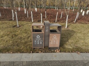 户外双分类垃圾桶