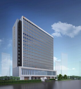 现代高楼大厦建筑效果图