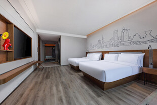 现代简约风格双床酒店客房