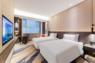 现代简约风格双床酒店客房