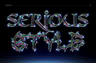 金属文字样机图片