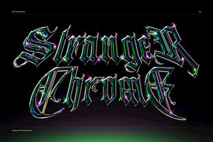 金属文字样机图片